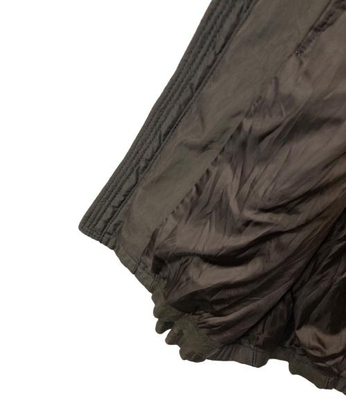 ISSEY MIYAKE MEN（イッセイミヤケメン）ISSEY MIYAKE MEN (イッセイミヤケメン) シワ加工 レザー切替ジップアップジャケット ブラウン サイズ:4の古着・服飾アイテム