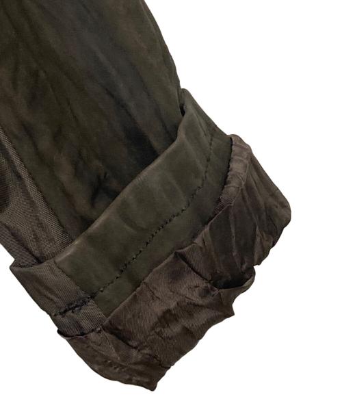 ISSEY MIYAKE MEN（イッセイミヤケメン）ISSEY MIYAKE MEN (イッセイミヤケメン) シワ加工 レザー切替ジップアップジャケット ブラウン サイズ:4の古着・服飾アイテム