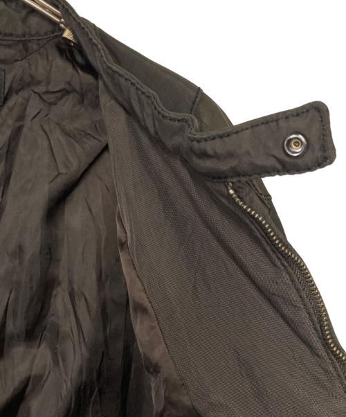 ISSEY MIYAKE MEN（イッセイミヤケメン）ISSEY MIYAKE MEN (イッセイミヤケメン) シワ加工 レザー切替ジップアップジャケット ブラウン サイズ:4の古着・服飾アイテム