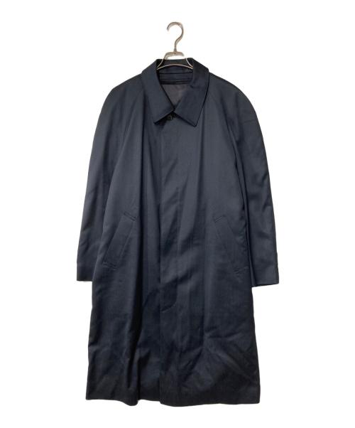 Yves Saint Laurent（イヴサンローラン）Yves Saint Laurent (イヴサンローラン) ライナー付 シルクウールステンカラーコート ネイビー サイズ:A6の古着・服飾アイテム