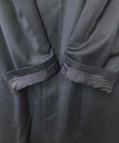 Yves Saint Laurent（イヴサンローラン）Yves Saint Laurent (イヴサンローラン) ライナー付 シルクウールステンカラーコート ネイビー サイズ:A6の古着・服飾アイテム