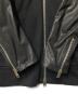 中古・古着 DIESEL (ディーゼル) シープレザー切替ジップパーカー ブラック サイズ:XL：13000円