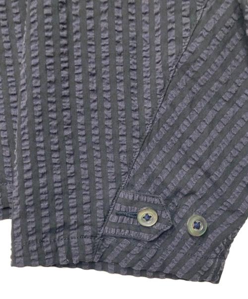 KAPTAIN SUNSHINE（キャプテンサンシャイン）KAPTAIN SUNSHINE (キャプテンサンシャイン) シアサッカーストライプブルゾン ネイビー×ブラック サイズ:40の古着・服飾アイテム