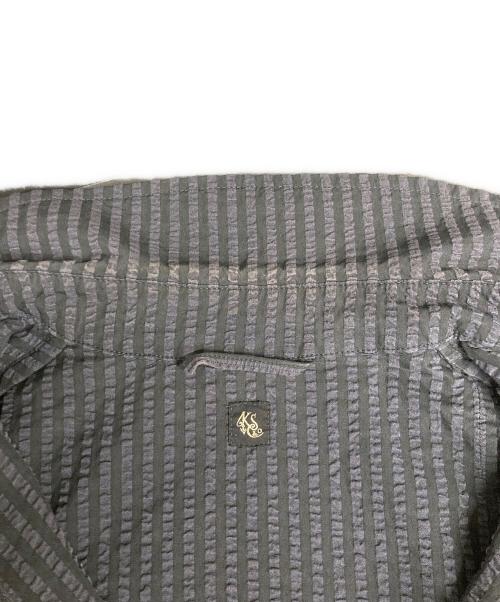 KAPTAIN SUNSHINE（キャプテンサンシャイン）KAPTAIN SUNSHINE (キャプテンサンシャイン) シアサッカーストライプブルゾン ネイビー×ブラック サイズ:40の古着・服飾アイテム