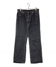 H BEAUTY&YOUTH（エイチ ビューティー&ユース）の古着「フレアデニムパンツ」｜ブラック