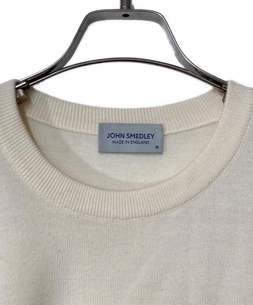 JOHN SMEDLEY（ジョンスメドレー）JOHN SMEDLEY (ジョンスメドレー) クルーネックウールニット アイボリー サイズ:Mの古着・服飾アイテム