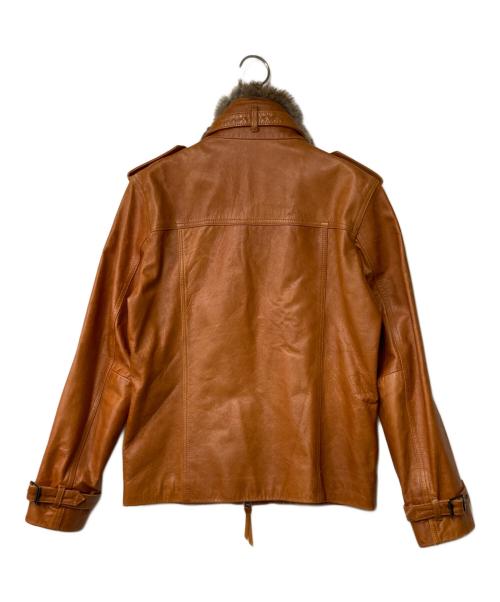 Haruf（ハルフ）haruf (ハルフ) ラビットファーホースレザージャケット ブラウン サイズ:Ｍの古着・服飾アイテム