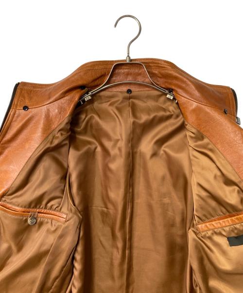 Haruf（ハルフ）haruf (ハルフ) ラビットファーホースレザージャケット ブラウン サイズ:Ｍの古着・服飾アイテム