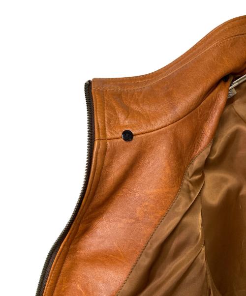 Haruf（ハルフ）haruf (ハルフ) ラビットファーホースレザージャケット ブラウン サイズ:Ｍの古着・服飾アイテム