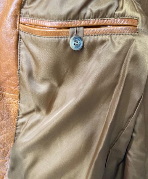 Haruf（ハルフ）haruf (ハルフ) ラビットファーホースレザージャケット ブラウン サイズ:Ｍの古着・服飾アイテム