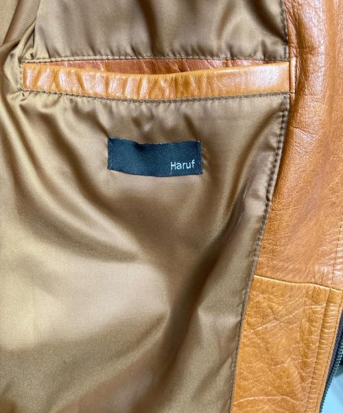 Haruf（ハルフ）haruf (ハルフ) ラビットファーホースレザージャケット ブラウン サイズ:Ｍの古着・服飾アイテム