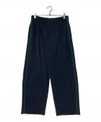 HOMME PLISSE ISSEY MIYAKEオム プリッセ イッセイ ミヤケ）の古着「サイドライン プリーツパンツ」｜ネイビー×グリーン