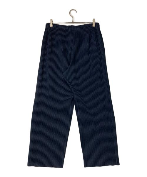 HOMME PLISSE ISSEY MIYAKE（オム プリッセ イッセイ ミヤケ）HOMME PLISSE ISSEY MIYAKE (オム プリッセ イッセイ ミヤケ) サイドライン プリーツパンツ ネイビー×グリーン サイズ:2の古着・服飾アイテム