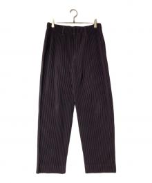 HOMME PLISSE ISSEY MIYAKE（オム プリッセ イッセイ ミヤケ）の古着「RB COLOR PALETTE 2 プリーツパンツ」｜ブラウン