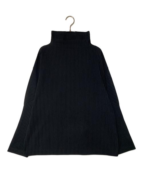 HOMME PLISSE ISSEY MIYAKE（オム プリッセ イッセイ ミヤケ）HOMME PLISSE ISSEY MIYAKE (オム プリッセ イッセイ ミヤケ) プリーツハイネックカットソー ブラック サイズ:3の古着・服飾アイテム