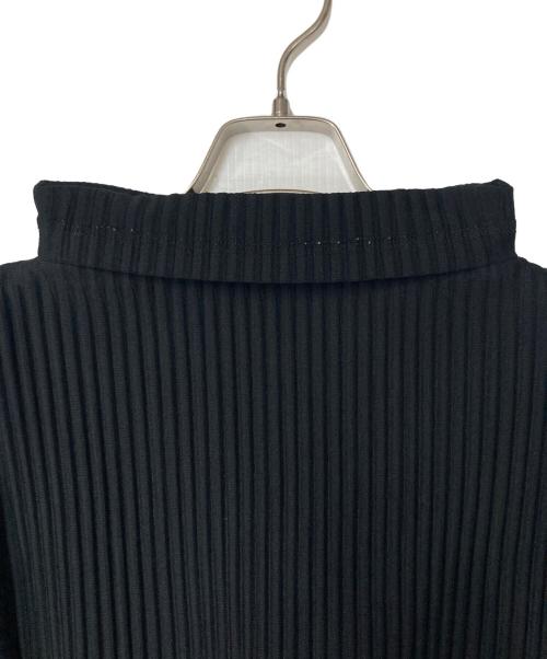 HOMME PLISSE ISSEY MIYAKE（オム プリッセ イッセイ ミヤケ）HOMME PLISSE ISSEY MIYAKE (オム プリッセ イッセイ ミヤケ) プリーツハイネックカットソー ブラック サイズ:3の古着・服飾アイテム