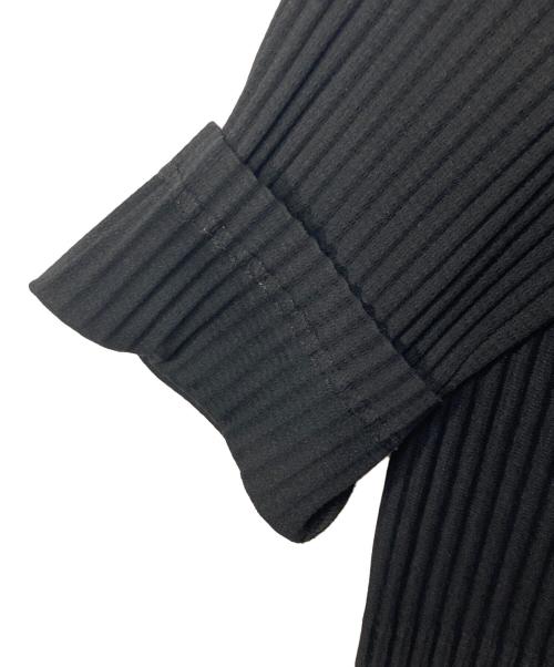 HOMME PLISSE ISSEY MIYAKE（オム プリッセ イッセイ ミヤケ）HOMME PLISSE ISSEY MIYAKE (オム プリッセ イッセイ ミヤケ) プリーツハイネックカットソー ブラック サイズ:3の古着・服飾アイテム
