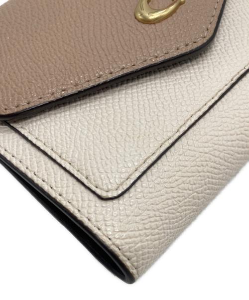 COACH（コーチ）COACH (コーチ) ウィン スモール ウォレット カラーブロック ベージュの古着・服飾アイテム