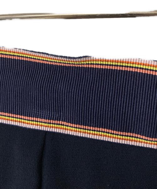 PAUL SMITH（ポールスミス）Paul Smith (ポールスミス) グログランテープ フレアスカート ネイビー×イエロー サイズ:38の古着・服飾アイテム