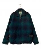 Golden Bearゴールデンベア）の古着「ウールジップジャケット USA製」｜ダークグリーン×ブラック