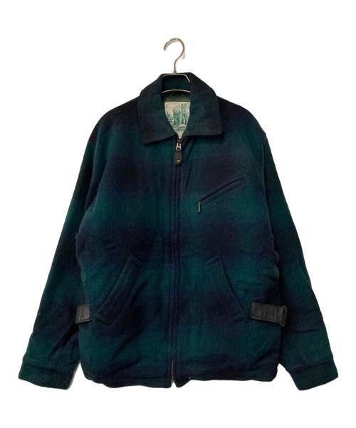 Golden Bear（ゴールデンベア）Golden Bear (ゴールデンベア) ウールジップジャケット USA製 ダークグリーン×ブラック サイズ:Mの古着・服飾アイテム