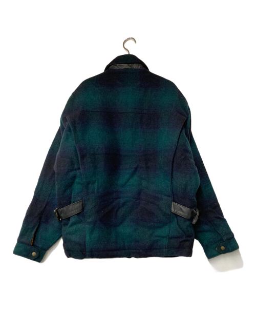 Golden Bear（ゴールデンベア）Golden Bear (ゴールデンベア) ウールジップジャケット USA製 ダークグリーン×ブラック サイズ:Mの古着・服飾アイテム