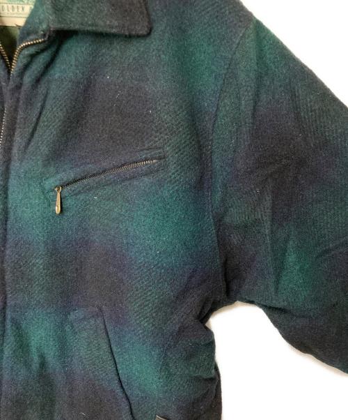 Golden Bear（ゴールデンベア）Golden Bear (ゴールデンベア) ウールジップジャケット USA製 ダークグリーン×ブラック サイズ:Mの古着・服飾アイテム