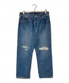 BEAMSビームス）の古着「ダメージ加工デニムパンツ」｜インディゴ