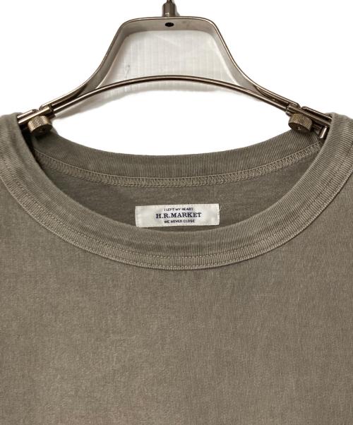 H.R.MARKET（ハリウッドランチマーケッド）H.R.MARKET (ハリウッドランチマーケッド) ピグメントダイド ベースボールTシャツ カーキ サイズ:SIZE 3の古着・服飾アイテム