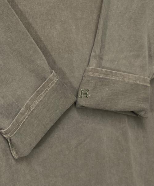 H.R.MARKET（ハリウッドランチマーケッド）H.R.MARKET (ハリウッドランチマーケッド) ピグメントダイド ベースボールTシャツ カーキ サイズ:SIZE 3の古着・服飾アイテム