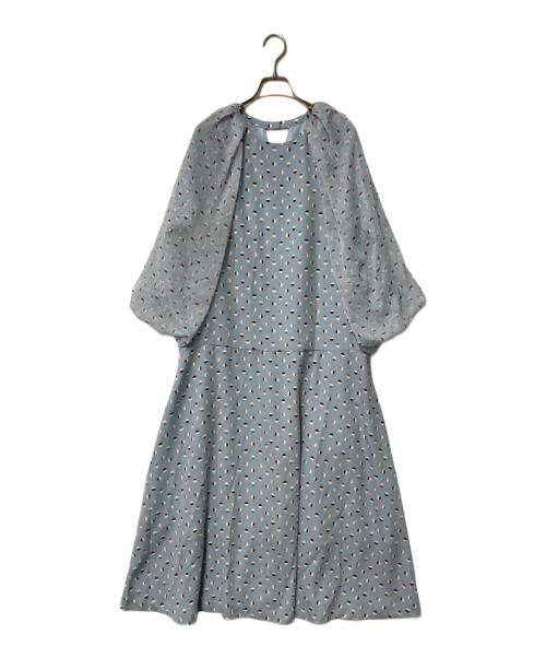 COEL（コエル）COEL (コエル) ベルト付ドットプリントワンピース スカイブルー サイズ:36の古着・服飾アイテム
