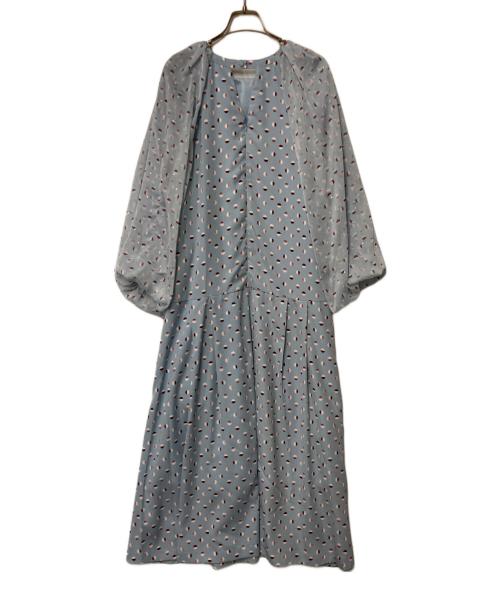 COEL（コエル）COEL (コエル) ベルト付ドットプリントワンピース スカイブルー サイズ:36の古着・服飾アイテム