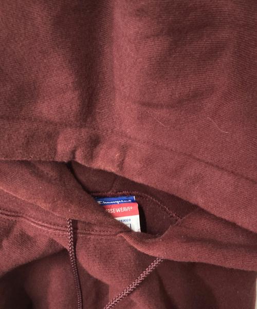 Champion REVERSE WEAVE（チャンピオン リバース ウィーブ）Champion REVERSE WEAVE (チャンピオン リバース ウィーブ) 00's パーカー ボルドー サイズ:Mの古着・服飾アイテム