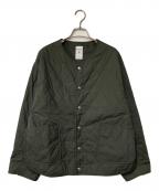 ORCIVALオーシバル）の古着「タイプライター ダイヤキルト カラーレスジャケット」｜グレー