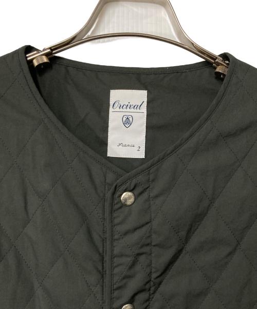 ORCIVAL（オーシバル）ORCIVAL (オーシバル) タイプライター ダイヤキルト カラーレスジャケット グレー サイズ:2の古着・服飾アイテム