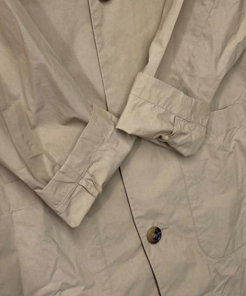 LE GLAZIK（ル グラジック）LE GLAZIK (ル グラジック) コットンナイロン ノーカラーコート ベージュ サイズ:36の古着・服飾アイテム