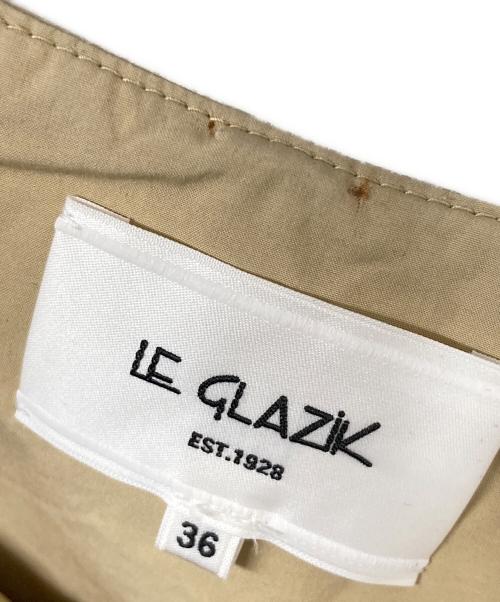 LE GLAZIK（ル グラジック）LE GLAZIK (ル グラジック) コットンナイロン ノーカラーコート ベージュ サイズ:36の古着・服飾アイテム