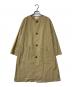 LE GLAZIK（ル グラジック）の古着「コットンナイロン ノーカラーコート」｜ベージュ