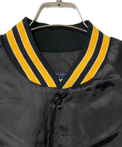 KING LOUIE（キングルイ）KING LOUIE (キングルイ) PENNZOIL スタジャン USA製 ブラック×イエロー サイズ:Lの古着・服飾アイテム