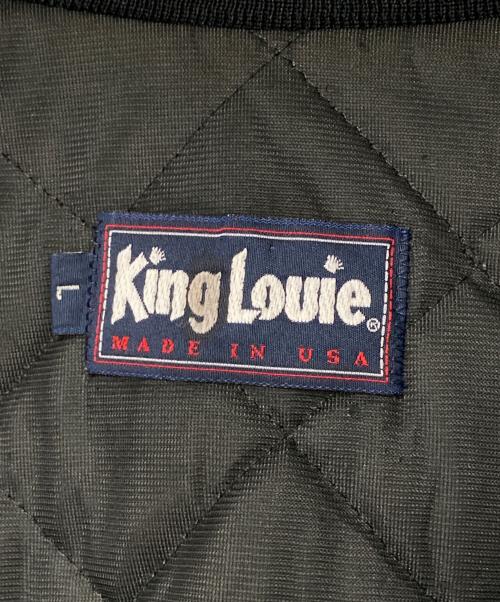 KING LOUIE（キングルイ）KING LOUIE (キングルイ) PENNZOIL スタジャン USA製 ブラック×イエロー サイズ:Lの古着・服飾アイテム