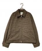 B:MING by BEAMSビーミングバイビームス）の古着「チェック ジップ ブルゾン」｜ブラウン×ブラック