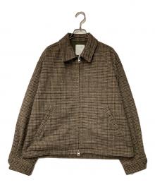 B:MING by BEAMS（ビーミングバイビームス）の古着「チェック ジップ ブルゾン」｜ブラウン×ブラック