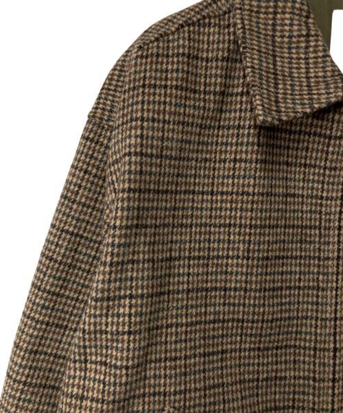 B:MING by BEAMS（ビーミングバイビームス）B:MING by BEAMS (ビーミングバイビームス) チェック ジップ ブルゾン ブラウン×ブラック サイズ:Sの古着・服飾アイテム