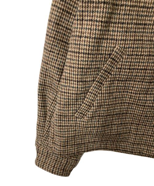 B:MING by BEAMS（ビーミングバイビームス）B:MING by BEAMS (ビーミングバイビームス) チェック ジップ ブルゾン ブラウン×ブラック サイズ:Sの古着・服飾アイテム