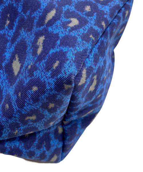 Herve Chapelier（エルベシャプリエ）Herve Chapelier (エルベシャプリエ) 1927F レオパード ナイロン舟型ショルダーバッグXS ヒョウ柄 ブルー×ネイビーの古着・服飾アイテム