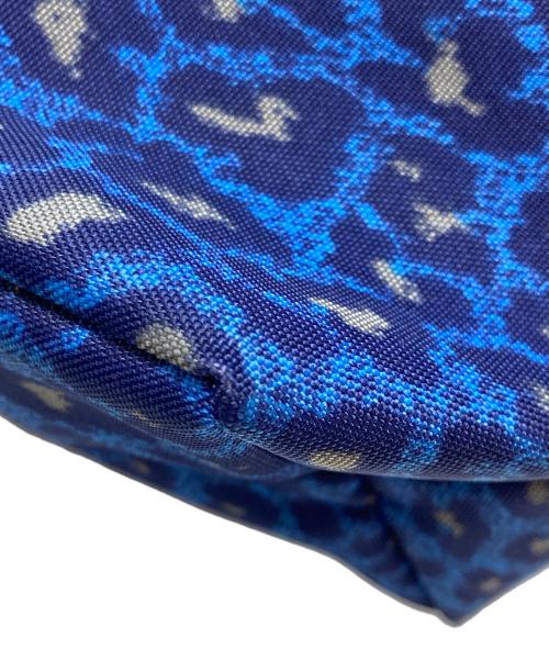 Herve Chapelier（エルベシャプリエ）Herve Chapelier (エルベシャプリエ) 1927F レオパード ナイロン舟型ショルダーバッグXS ヒョウ柄 ブルー×ネイビーの古着・服飾アイテム