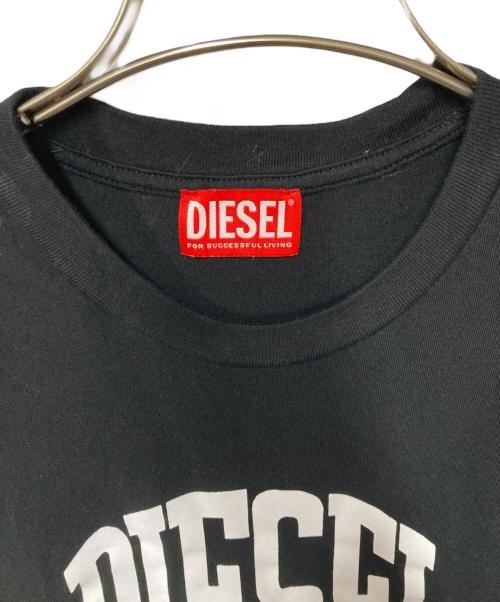 DIESEL（ディーゼル）DIESEL (ディーゼル) プリントカットソー ブラック サイズ:16の古着・服飾アイテム