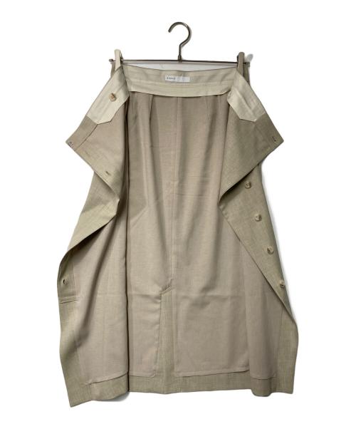 Noble（ノーブル）Noble (ノーブル) ナローAラインサテンスカート ベージュ サイズ:36の古着・服飾アイテム