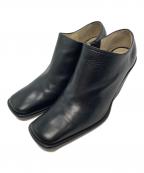 UNTISHOLDアンチショルド）の古着「NATY-2 スクエアトゥレザーブーツ」｜ブラック