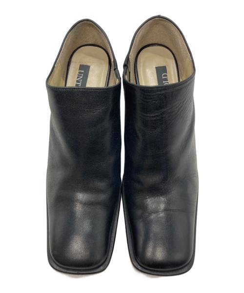 UNTISHOLD（アンチショルド）UNTISHOLD (アンチショルド) NATY-2 スクエアトゥレザーブーツ ブラック サイズ:37の古着・服飾アイテム